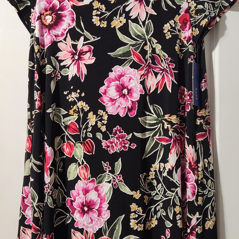 Apt. 9 Black Floral Blouse